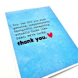 Thank You Caregiver card