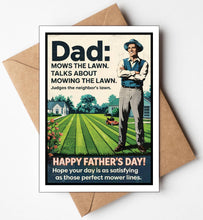 Load image into Gallery viewer, Funny Fathers Day Card  - Mow the Lawn
