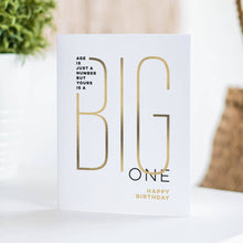 Load image into Gallery viewer, Big One Birthday Card – Modern Birthday Greeting Card

