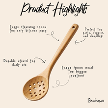 Load image into Gallery viewer, Bamboo Straining Spoon
