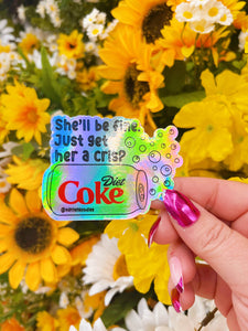 Get Her a Crisp Diet Coke Funny Soda Girly Bubbly Sticker