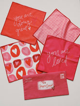 Load image into Gallery viewer, Love Notes Waffle Cloths - Set of 4 | Microfiber Dishcloths
