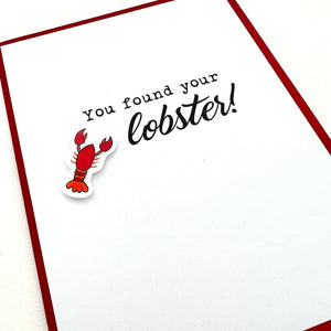 BRIDAL SHOWER ENGAGEMENT WEDDING ANNIVERSARY “FRIENDS” YOU FOUND YOUR LOBSTER CARD