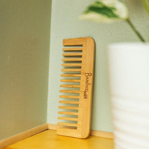 Wide Tooth Bamboo Detangling Comb