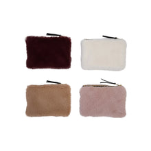 Load image into Gallery viewer, Faux Fur Fabric Zip Pouch with Interior Lining
