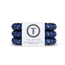 Load image into Gallery viewer, Nantucket Navy - Large Spiral Hair Coils, Hair Ties, 3-pack
