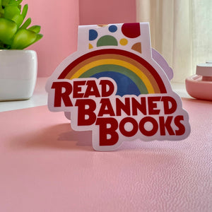 Read Banned Books Rainbow Magnetic Bookmark