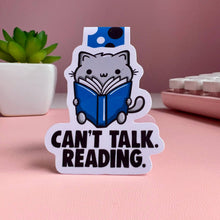 Load image into Gallery viewer, Cat Can’t Talk Reading Magnetic Bookmark
