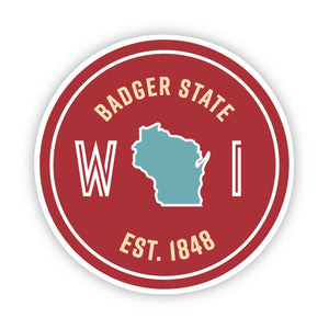 Badger State Wisconsin Sticker