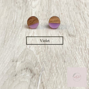 Wood and Resin Earrings - The Argyle Moose