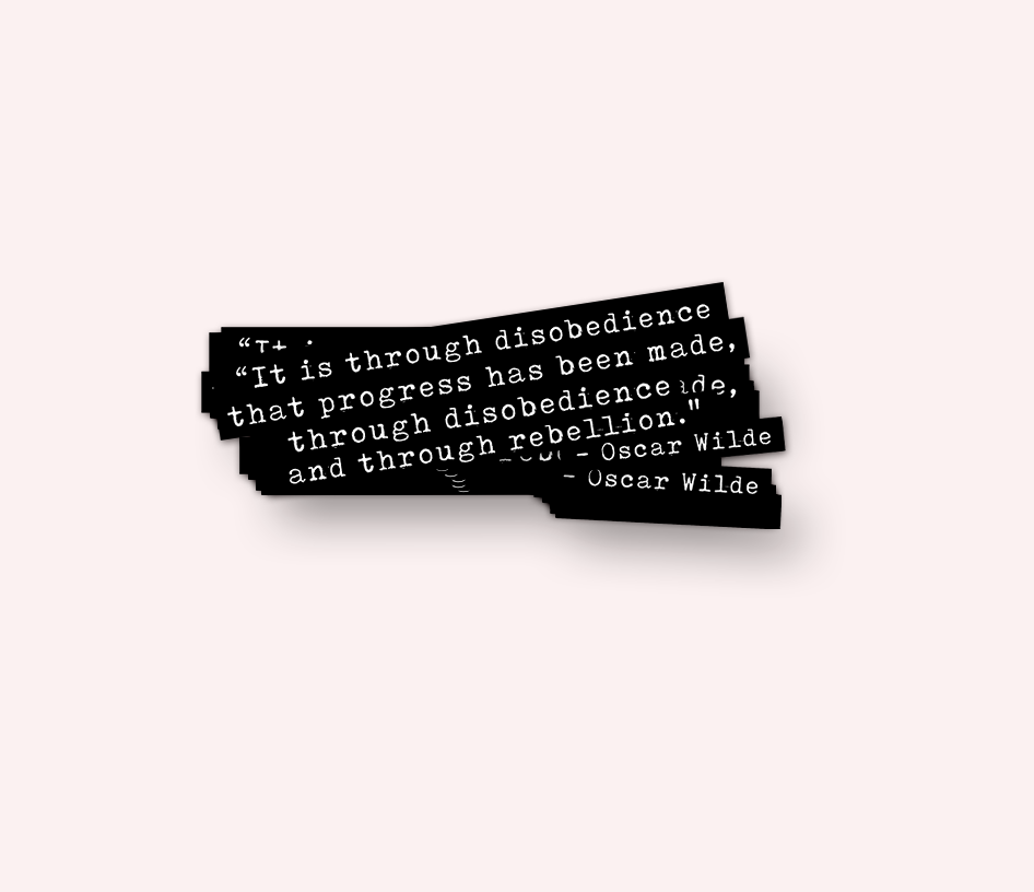 Oscar Wilde Vinyl Sticker