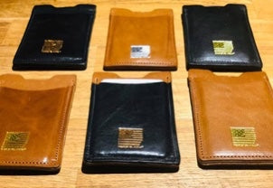 Vertical Leather Card Holder