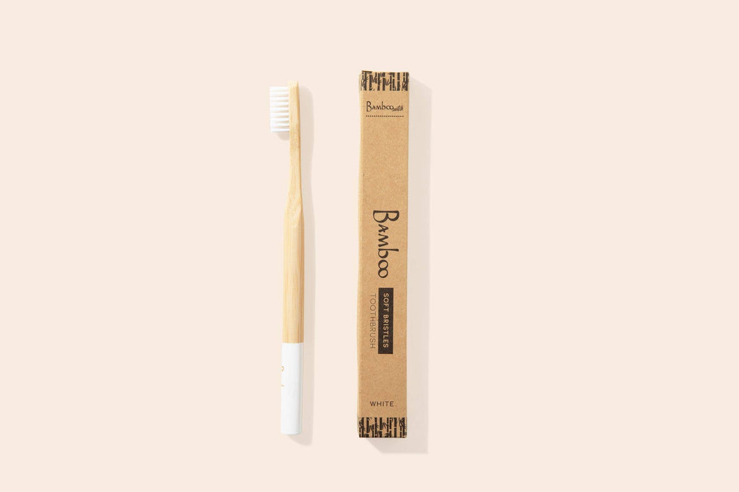 Adult Bamboo Toothbrush | White