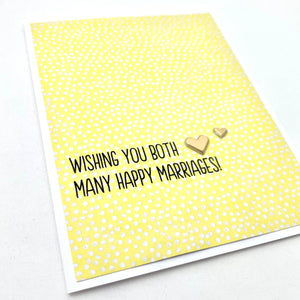 Wedding Wishing Both Many Happy Marriages card