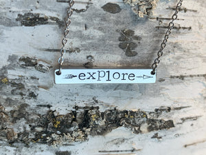 Motivational Bar Necklace from Compass North