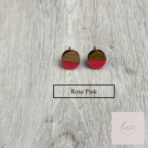 Wood and Resin Earrings - The Argyle Moose