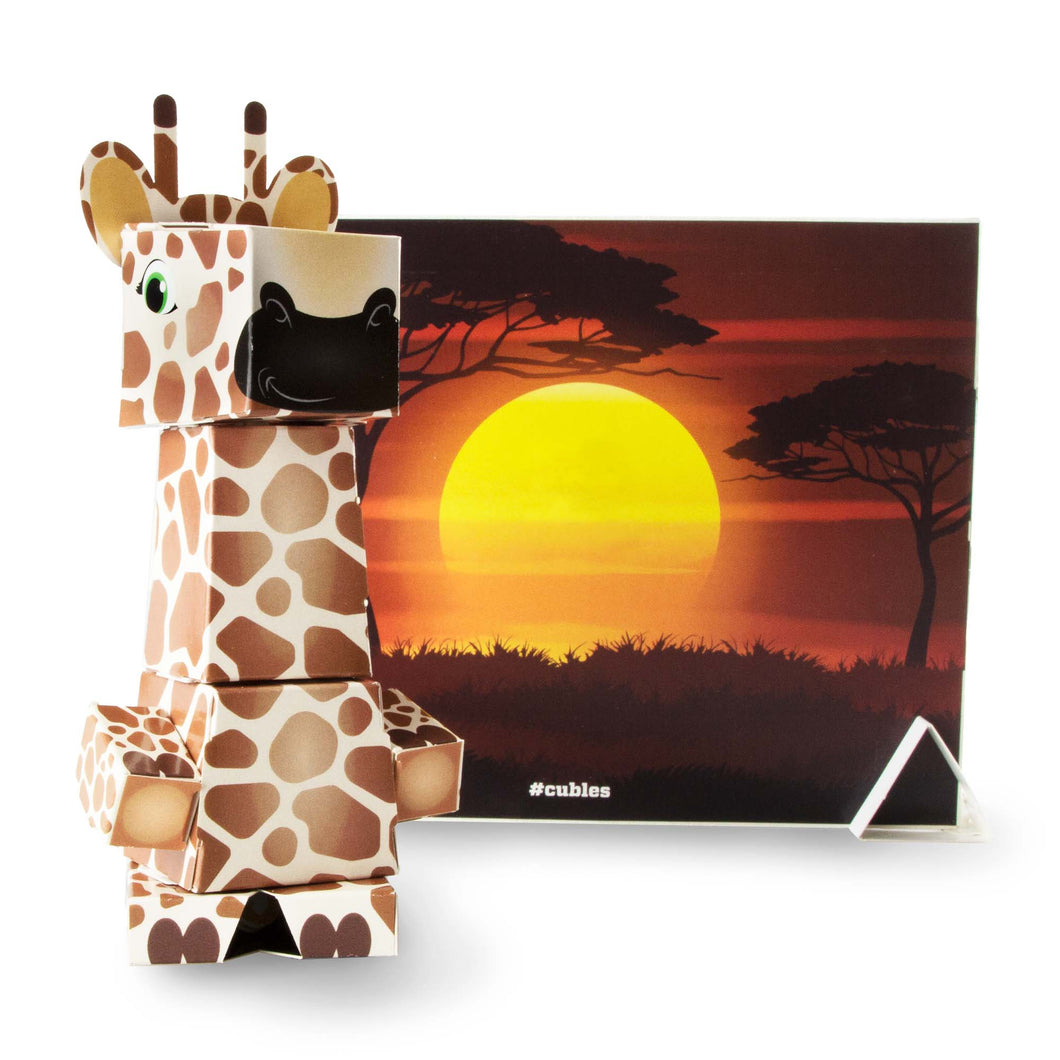 CŪBLES Giraffe - Paperboard Constructable