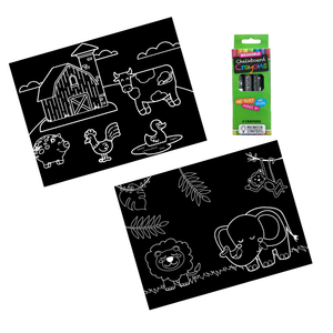 Chalkboard Farm/Jungle Travel Mat Set
