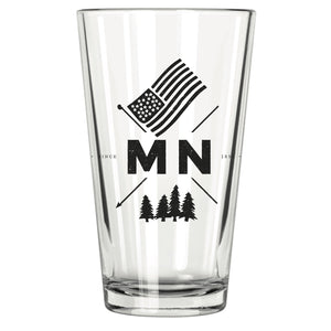 MN Crest Pint Glass - The Argyle Moose