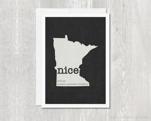 Minnesota Nice GREETING CARD - The Argyle Moose