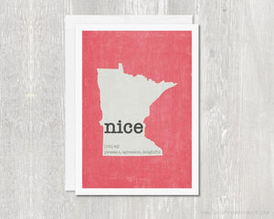 Minnesota Nice GREETING CARD - The Argyle Moose