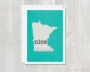 Minnesota Nice GREETING CARD - The Argyle Moose