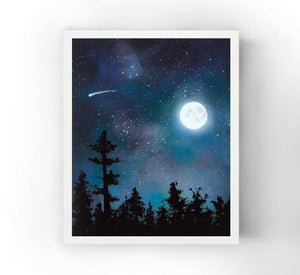 Moon Art Print - The Argyle Moose