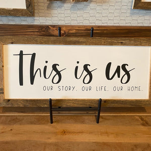 Farmhouse Sign Framed in Reclaimed Barnwood (26x11") **Multiple Styles Available** - The Argyle Moose