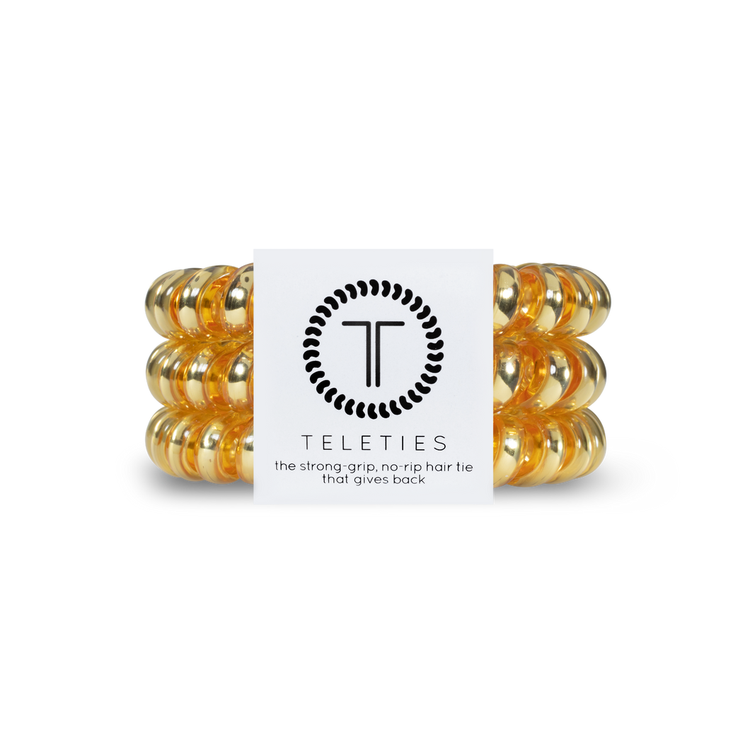 Sunset Gold - Large Spiral Hair Coils, Hair Ties, 3-pack