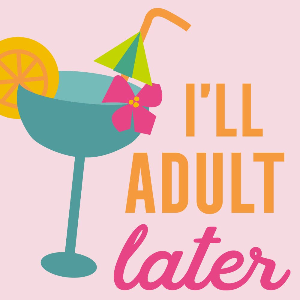 Funny Cocktail Napkins | I'll Adult Later - 20ct