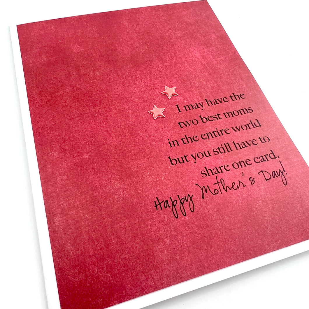 Mothers Day Two Moms Gay funny card