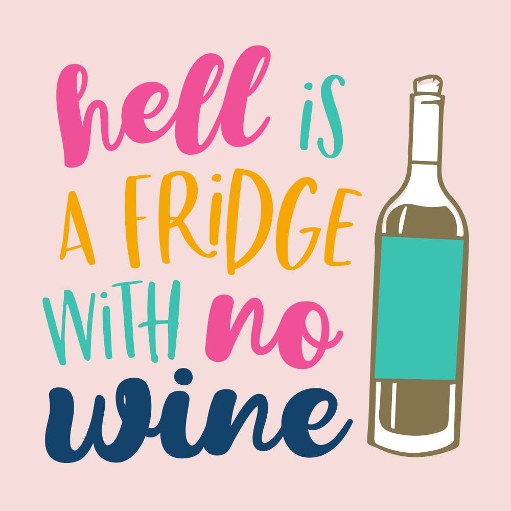 Funny Cocktail Napkins-Hell is a Fridge with No Wine - 20ct