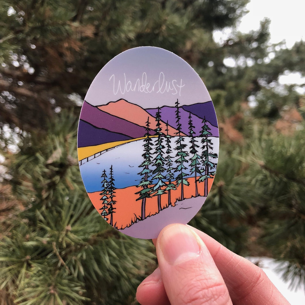 Wanderlust Montana Sticker - The Argyle Moose