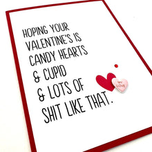 Load image into Gallery viewer, VALENTINE CANDY HEARTS AND CUPID CARD
