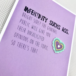 BABY INFERTILITY SUCKS ASS IVF CARD - The Argyle Moose
