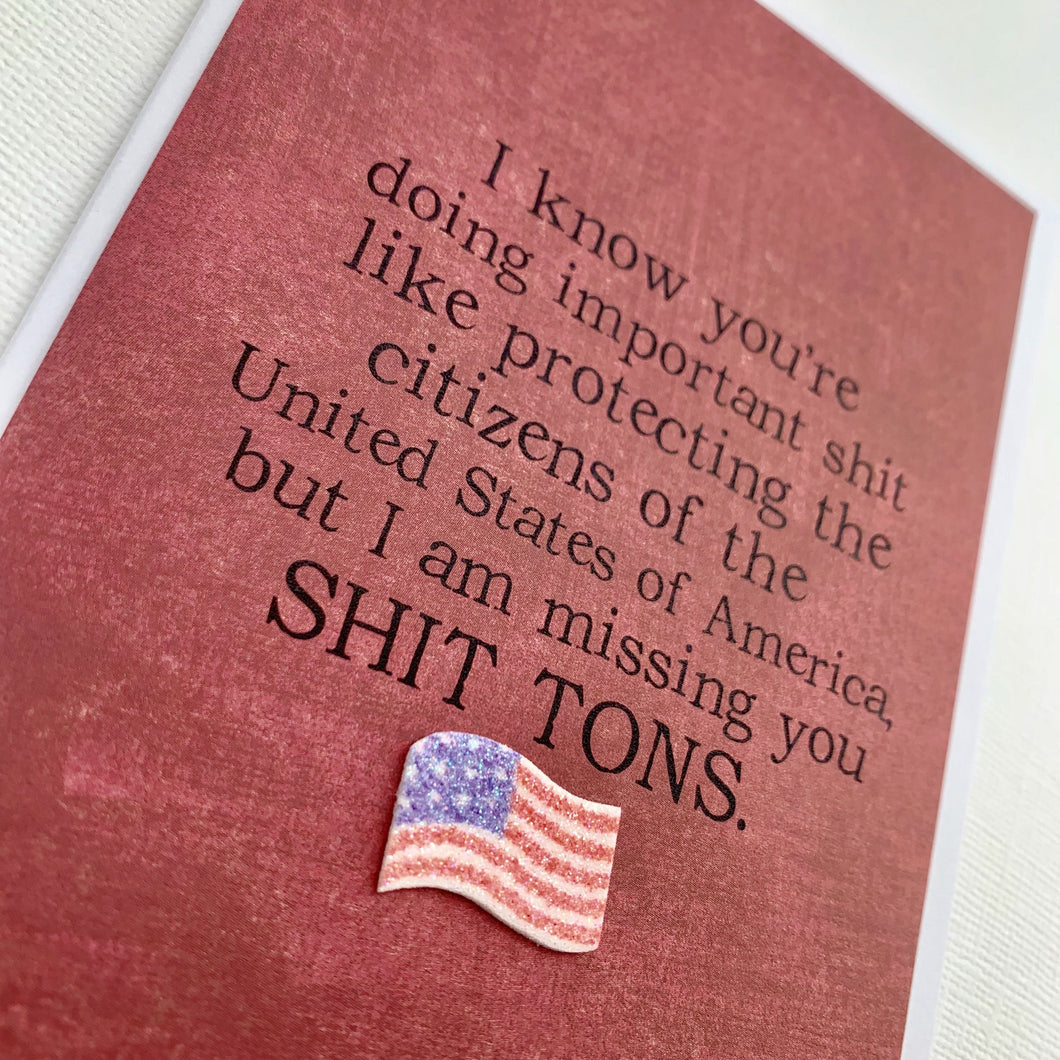 PROTECTING CITIZENS MISSING YOU MILITARY DEPLOYMENT CARD - The Argyle Moose