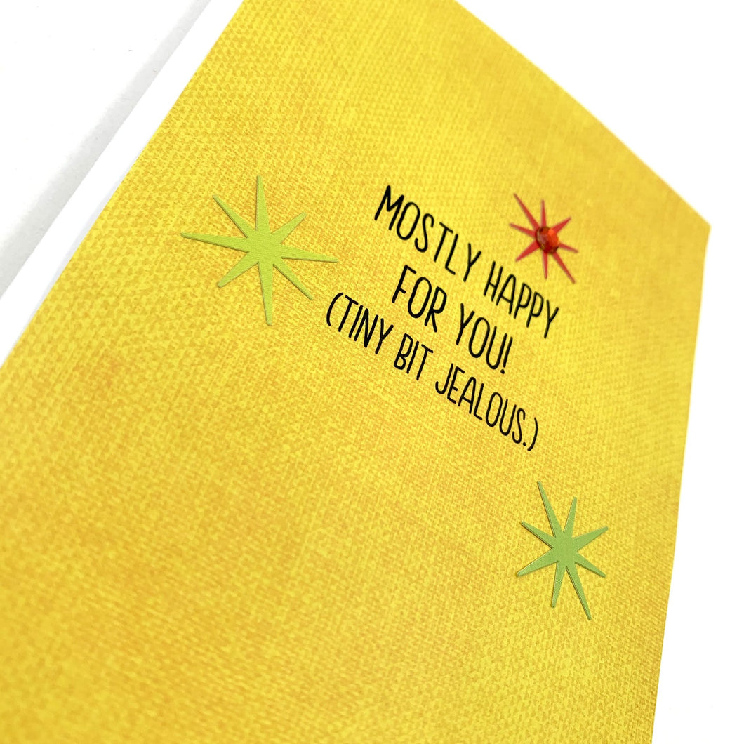 CONGRATULATIONS MOSTLY HAPPY TINY BIT JEALOUS CARD - The Argyle Moose