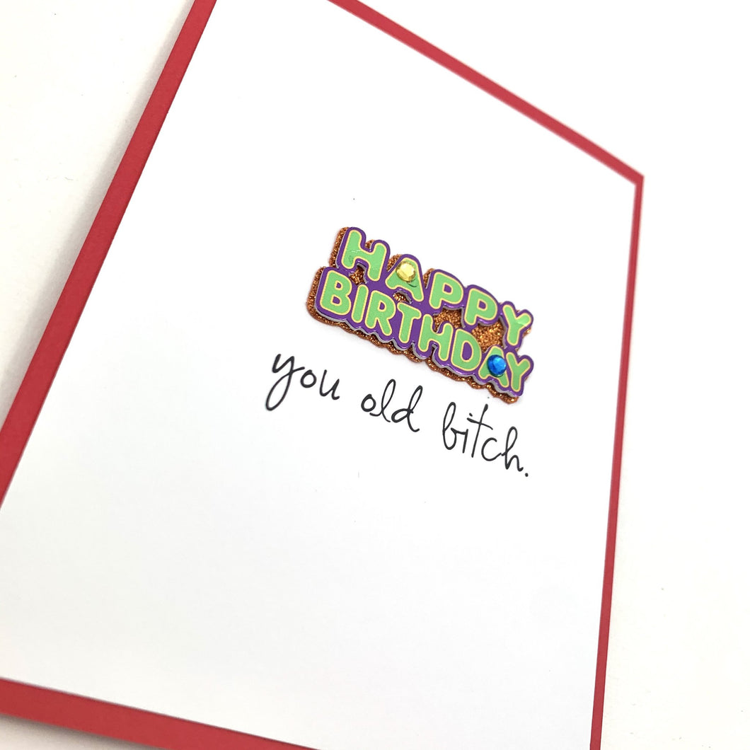 BIRTHDAY YOU OLD BITCH CARD - The Argyle Moose